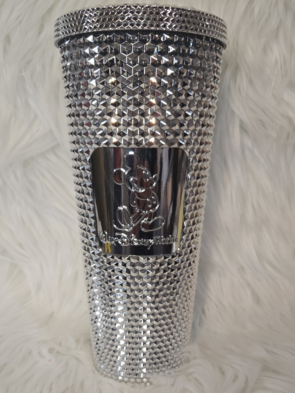 Starbucks Disney Silver Studded 100th Anniversary Platinum Bling Cup/8Tumbler